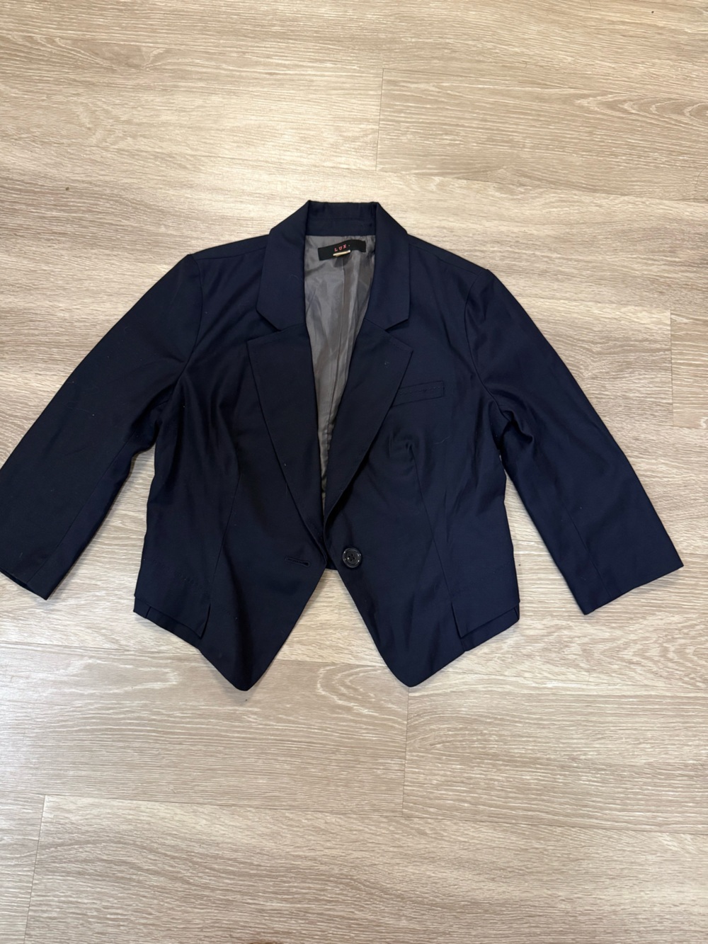 Lux Navy Cropped Blazer